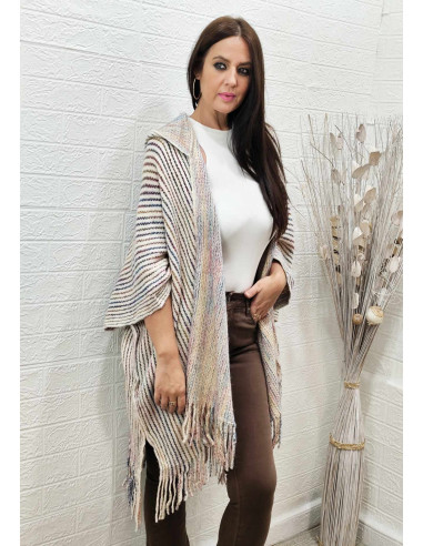 PONCHO NATI BEIGE